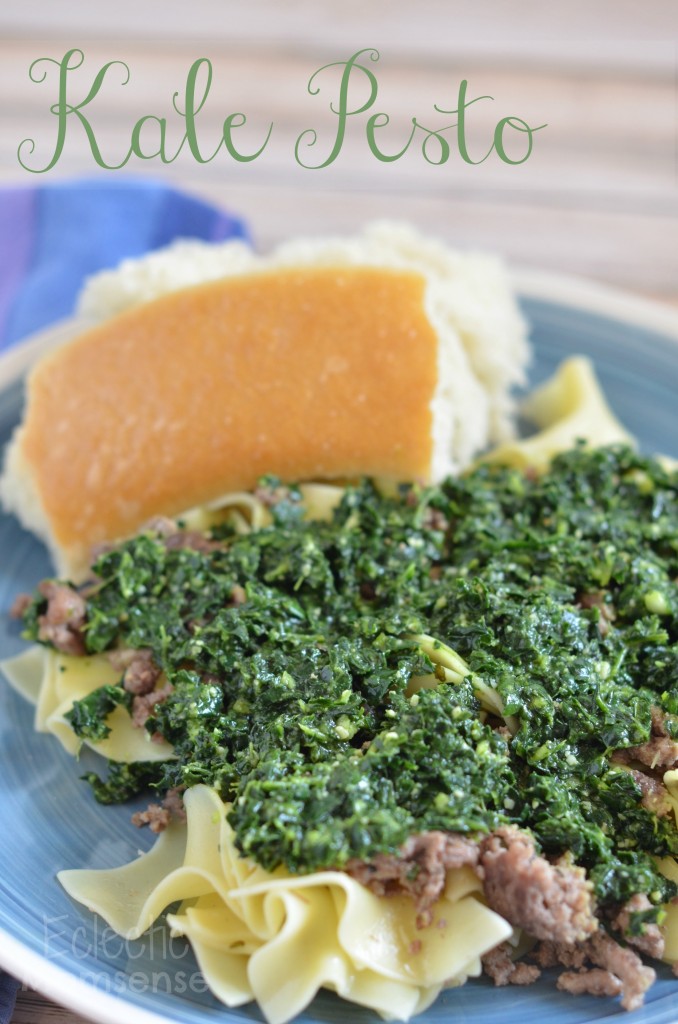 Kale Pesto with Beef Noodles- #pasta #recipe #kale