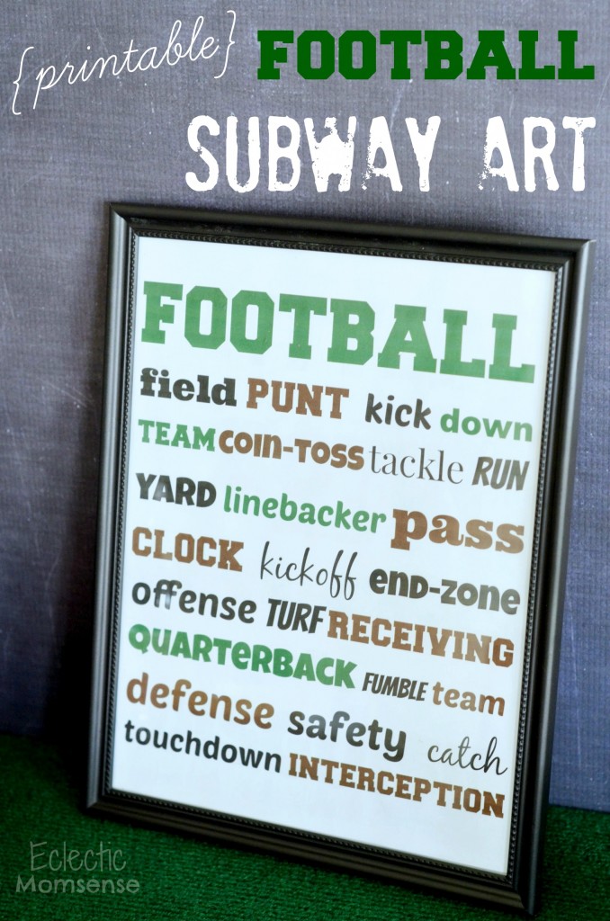 printable football subway art