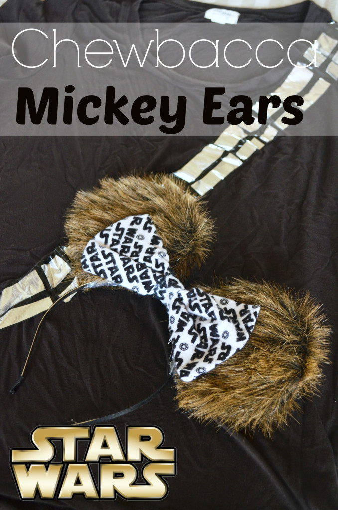 Chewbacca Mickey Ears- Links included for the shirt directions and Star Wars Run Disney Costume ideas. rebels, droids, and Imperial forces. | #StarWars #Disney #RunDisney