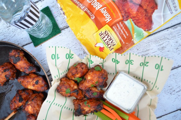 Foster Farms Honey BBQ Wings with Cilantro Lime Ranch Dip recipe.