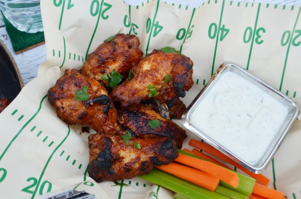 Foster Farms Honey BBQ Wings with Cilantro Lime Ranch Dip recipe. 