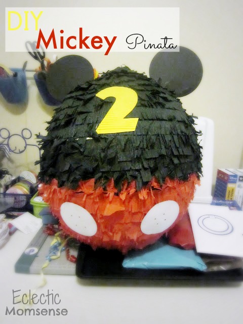 Mickey Mouse Piñata- easy DIY piñata.