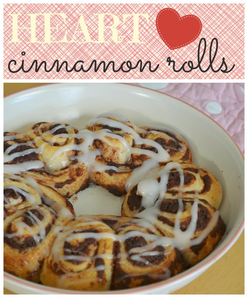 heart cinnamon rolls