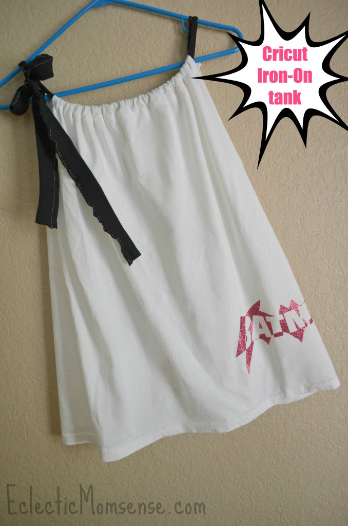 Eclectic Momsense- Easy superhero attire made with plain white tees and Cricut iron-on.  
