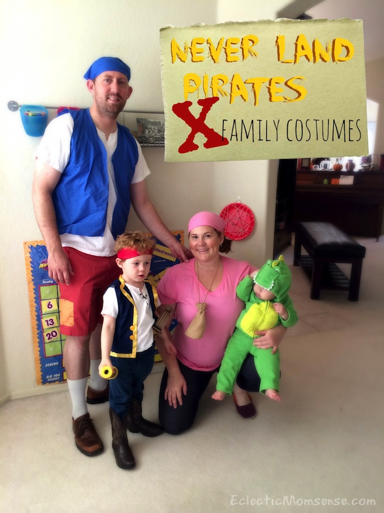 DIY No-Sew Jake and the Never Land Pirates Cubby Costume - Mom