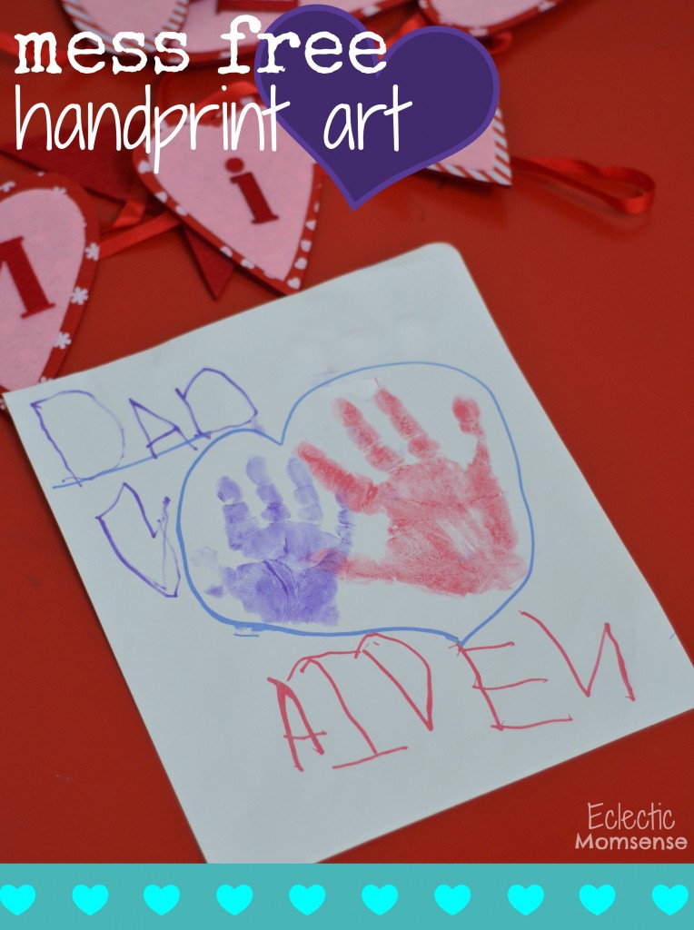 mess free handprint art