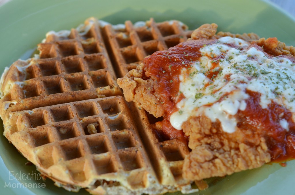 father's day brunch, #NewTraDish, Parmesan Chicken, Oven baked, Chicken & waffles, Ragu