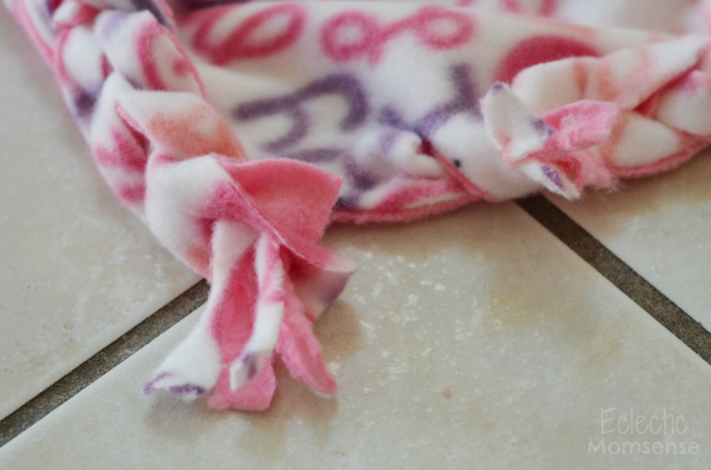 No-Sew Braided Fleece Blanket