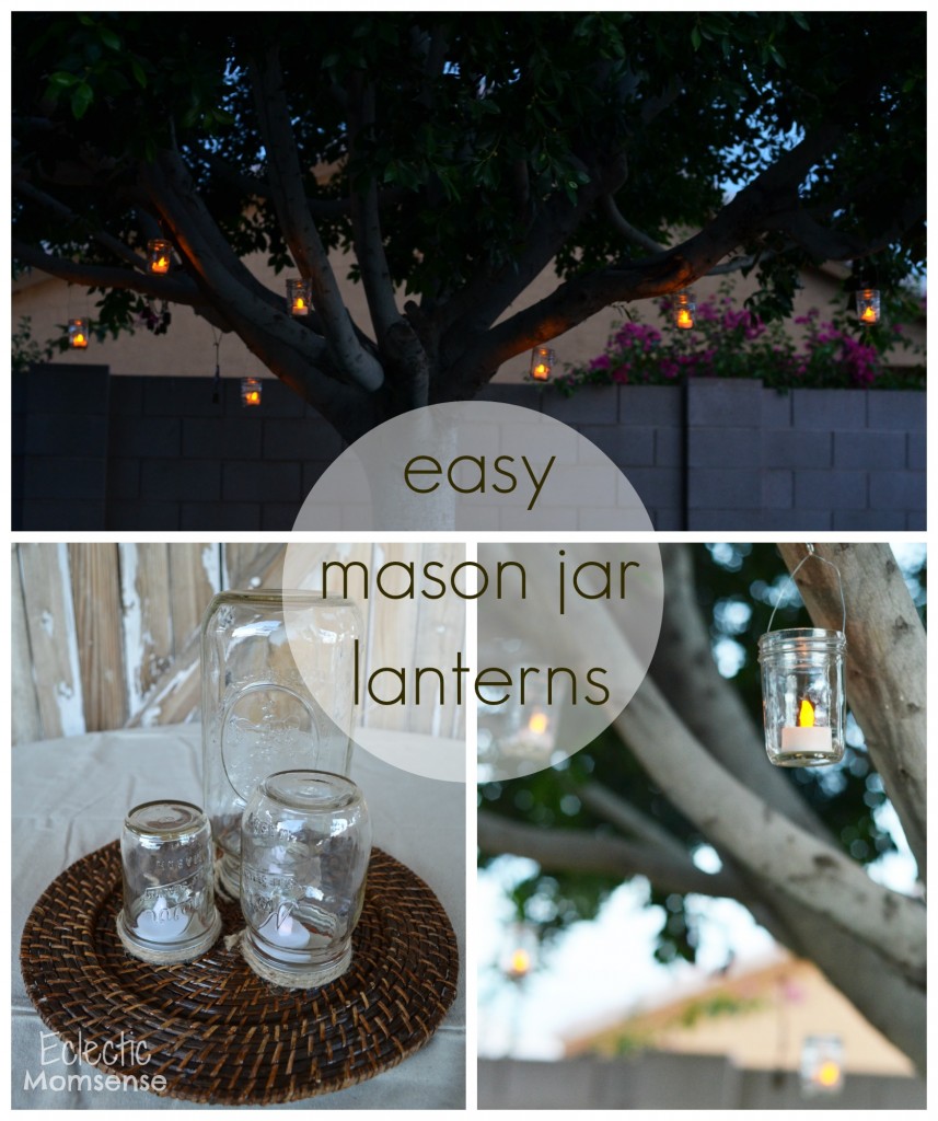 Easy Mason Jar Lanterns- #shop, #cbias, #BackyardBash