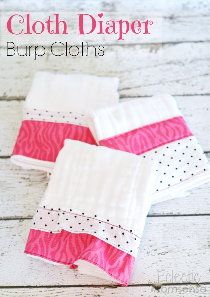 Easy DIY Cloth Diaper Burp Cloths