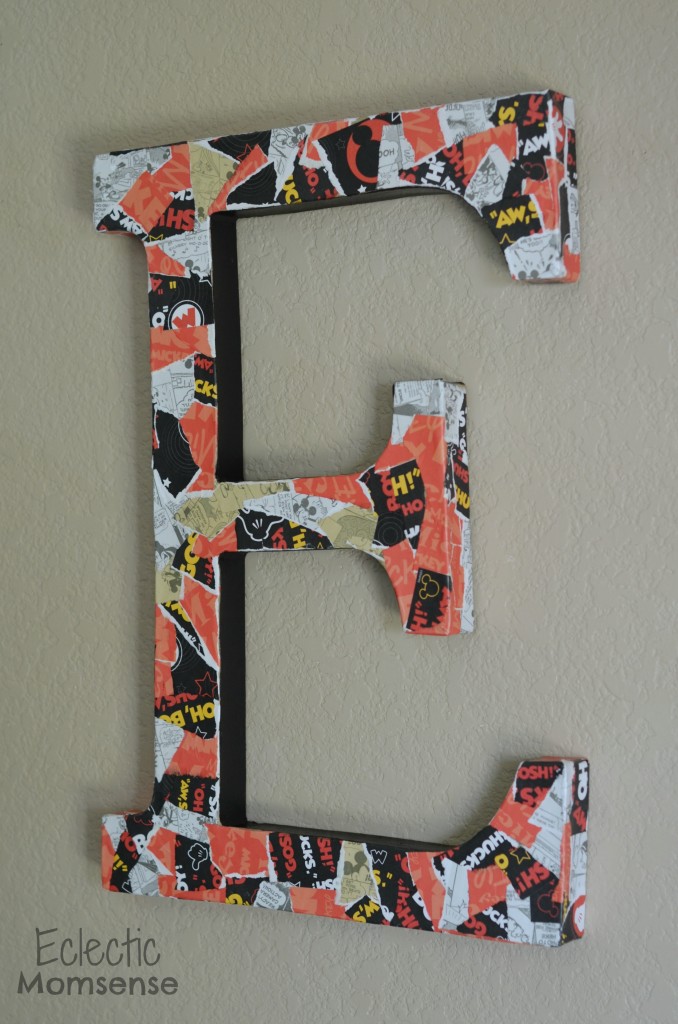 Mickey Decoupage Cardboard Letter