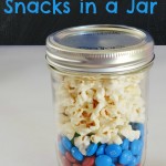Movie Night Snacks in a Jar- #movienight, #snacks, Superheroes, M&M’s, Captain America, M&M recipes
