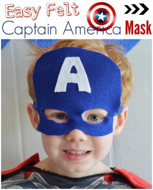 Super Simple Felt Captain America Mask - Eclectic Momsense