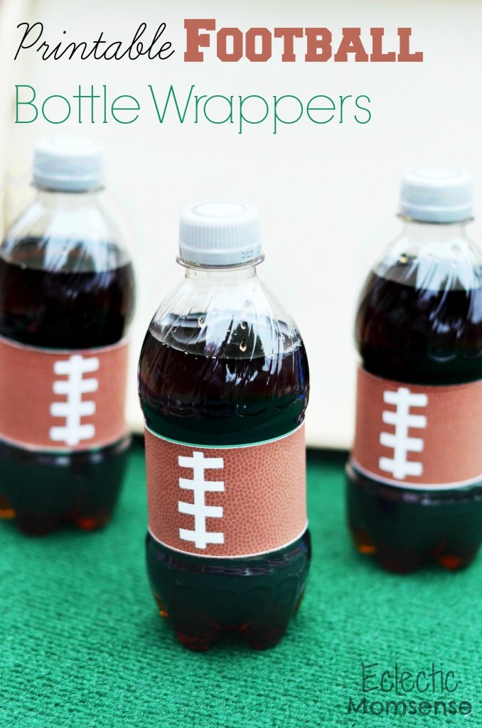 Printable Football Bottle Wrappers