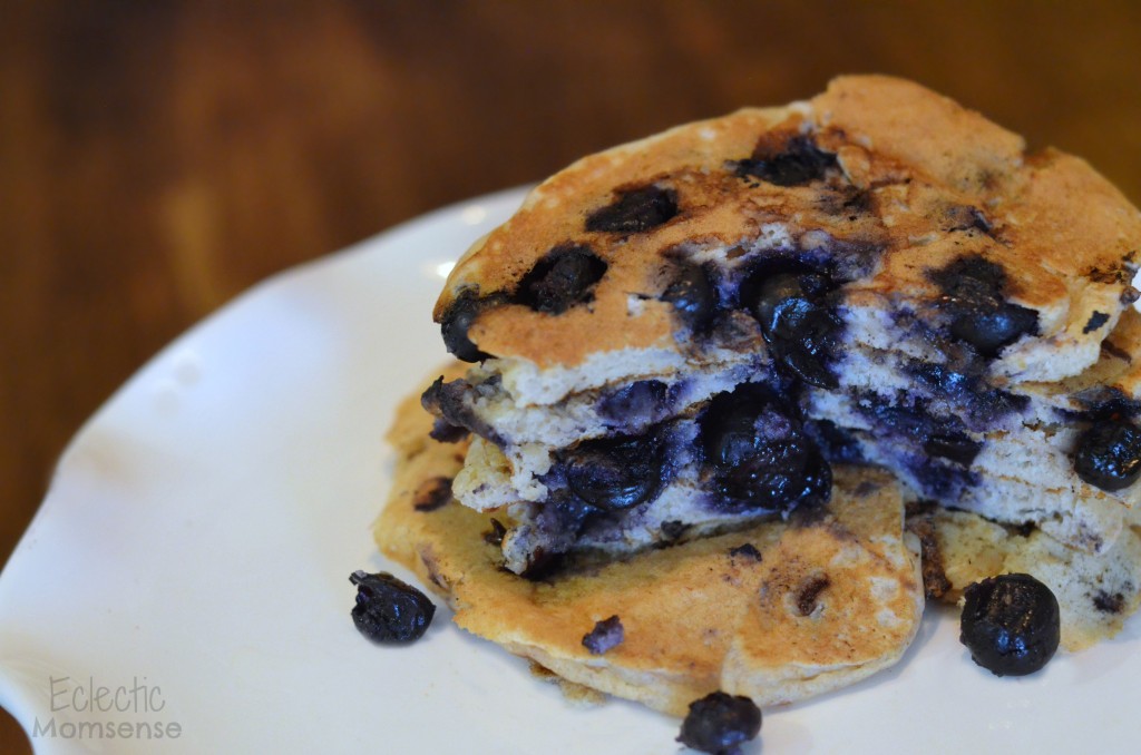 Blueberry Buttermilk Whole Wheat Yogurt Pancakes