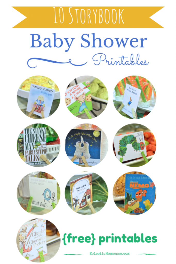 Storybook Baby Shower Printables #party #babyshower