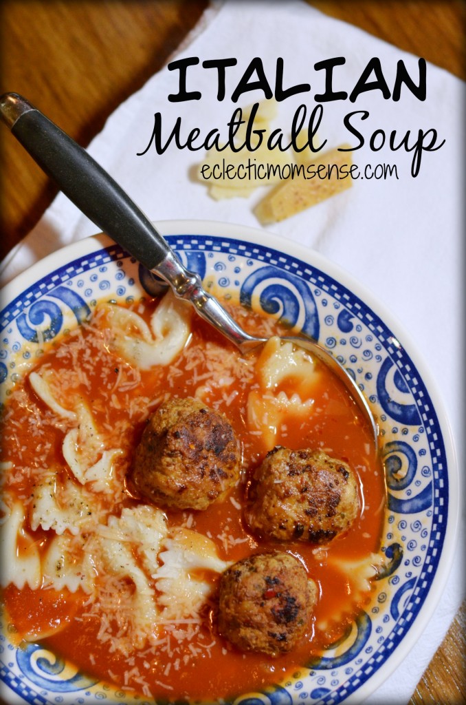 Italian Meatball Soup|EclecticMomsense.com #soup #recipe #meatballs #Italian