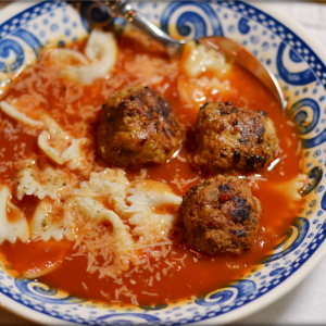 Italian Meatball Soup|EclecticMomsense.com #soup #recipe #meatballs #Italian