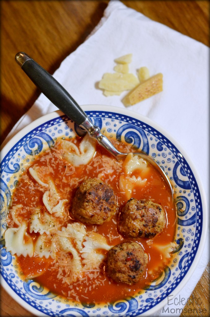 Italian Meatball Soup|EclecticMomsense.com #soup #recipe #meatballs #Italian