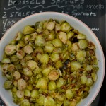 Lemon Herb Brussels Sprouts with Pancetta #recipe #sidedish