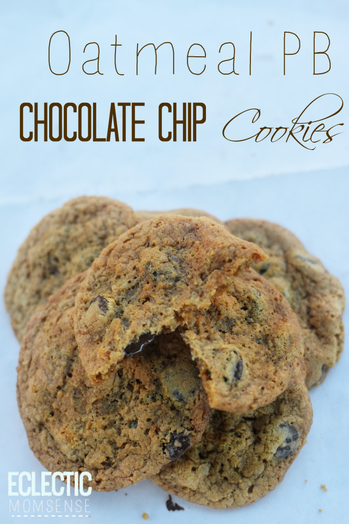 Oatmeal PB Chocolate Chip Cookies