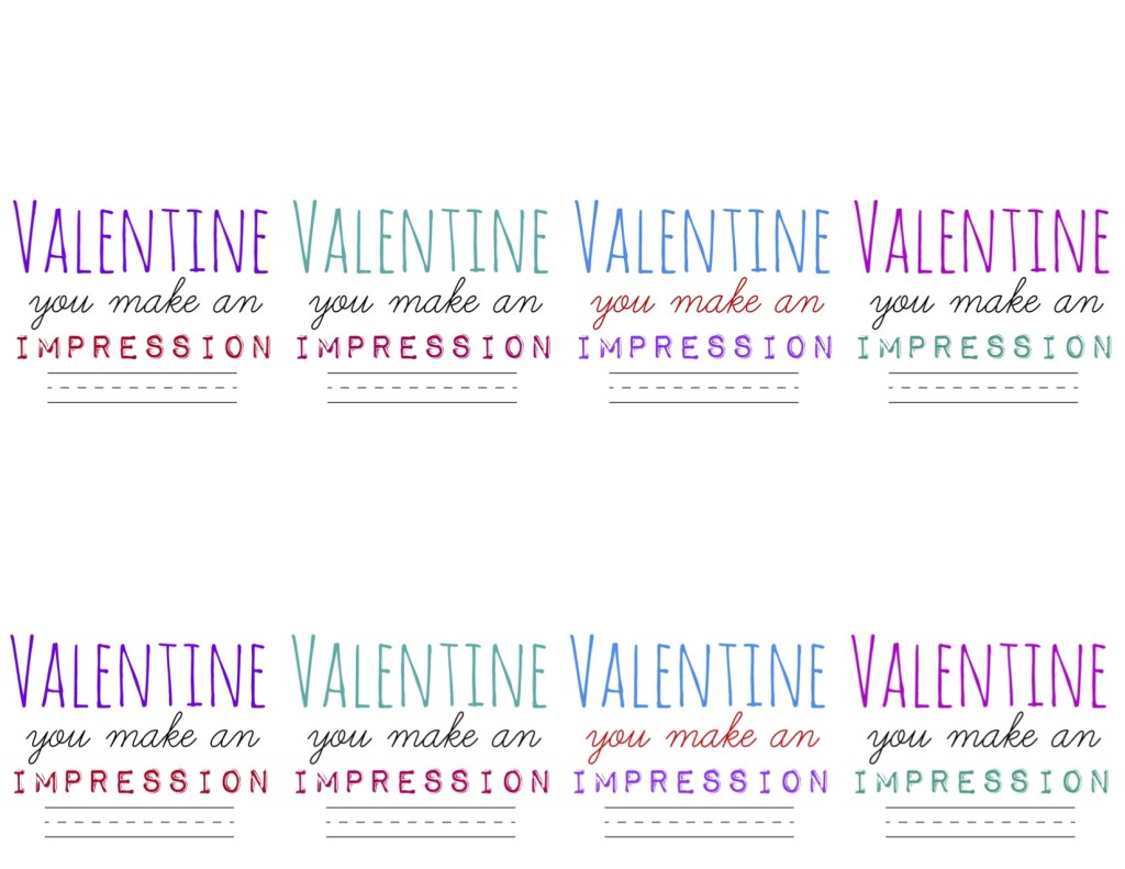 FREE Printable: Make an Impression Stamp Valentine