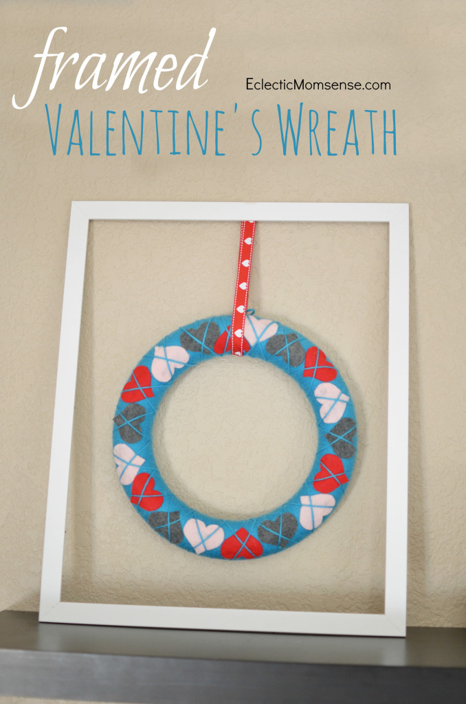 Framed Valentines Day Wreath