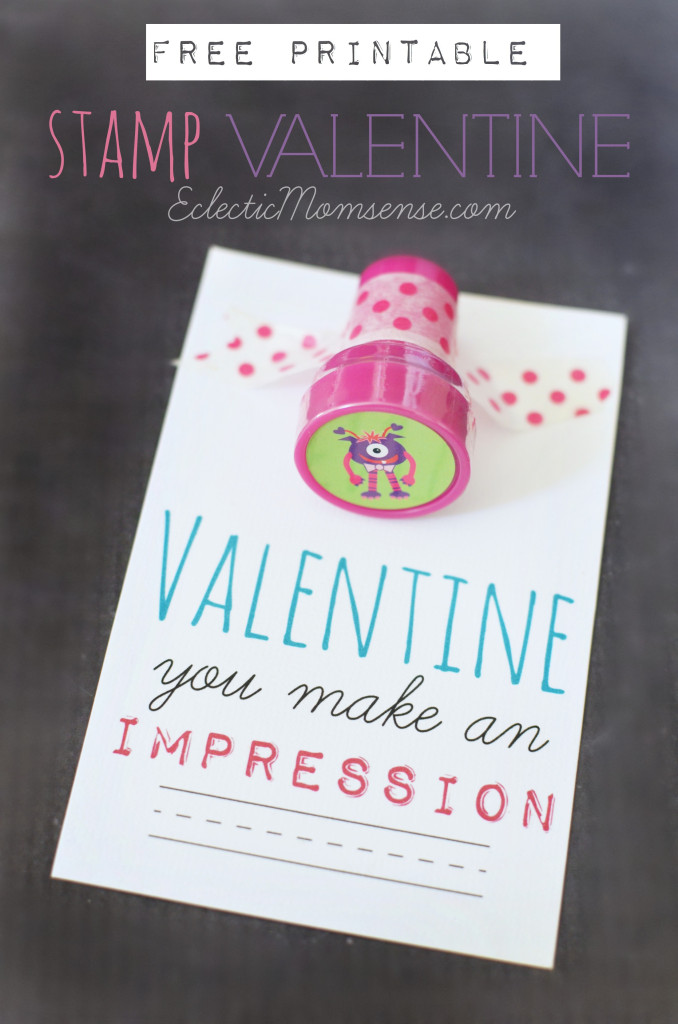 FREE Printable: Make an Impression Stamp Valentine #ad