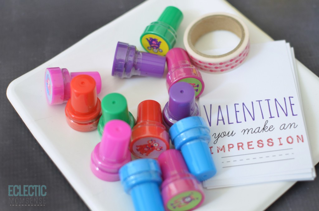 FREE Printable: Make an Impression Stamp Valentine #ad