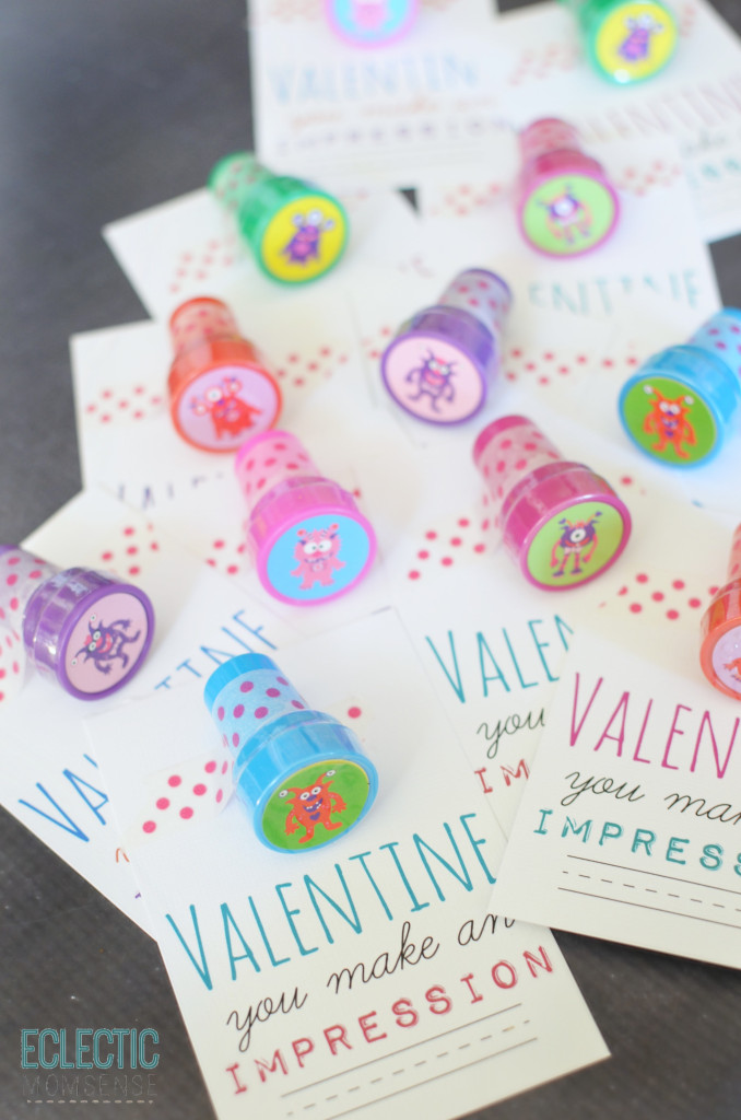 FREE Printable: Make an Impression Stamp Valentine #ad