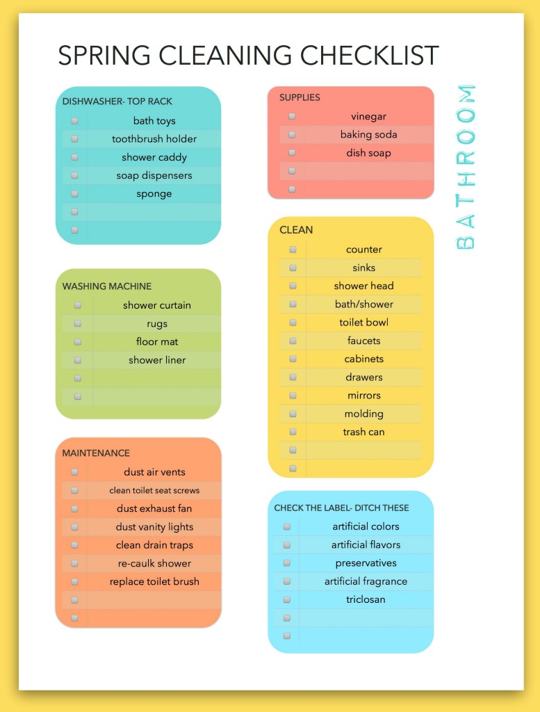 Tips for a Greener Spring Cleaning and Printable Checklist for your Bathroom |Eclectic Momsense #NaturalGoodness #Ad