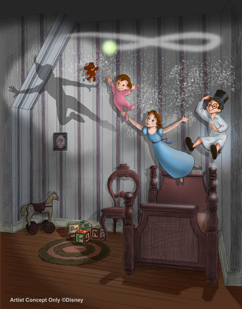 new magicÓ brings a reimagined nursery scene to life in Peter PanÕs Flight. The classic Disneyland park attraction also will feature new special effects when it reopens in May 2015.  #Disneyland60