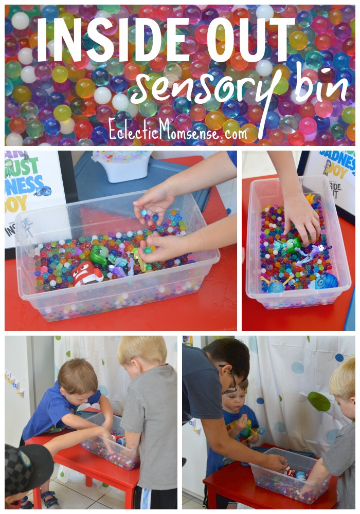 Memory Sensory Bin | Inside Out Water Bead Sensory Play #InsideOutEmotions ad