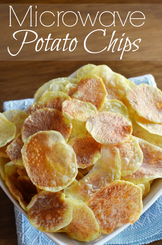 6 minutes to crisp microwave potato chips. No special tools required. #recipe