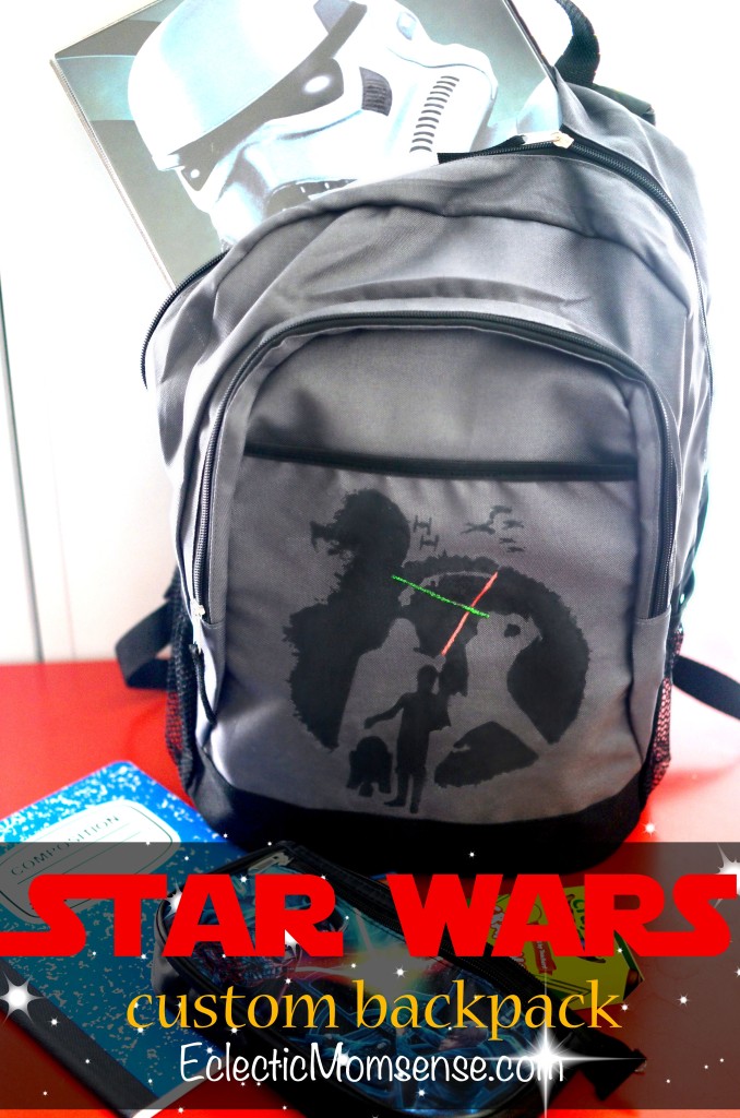 Star Wars Backpack- Learn how to make this custom storage vessel for your young padawan. |#StarWars | #craft | #DIY | #backtoschool