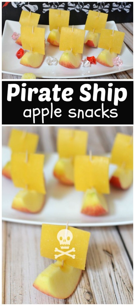 Pirate Ship Apple Snacks | #talklikeapirateday #piratebooty [ad]