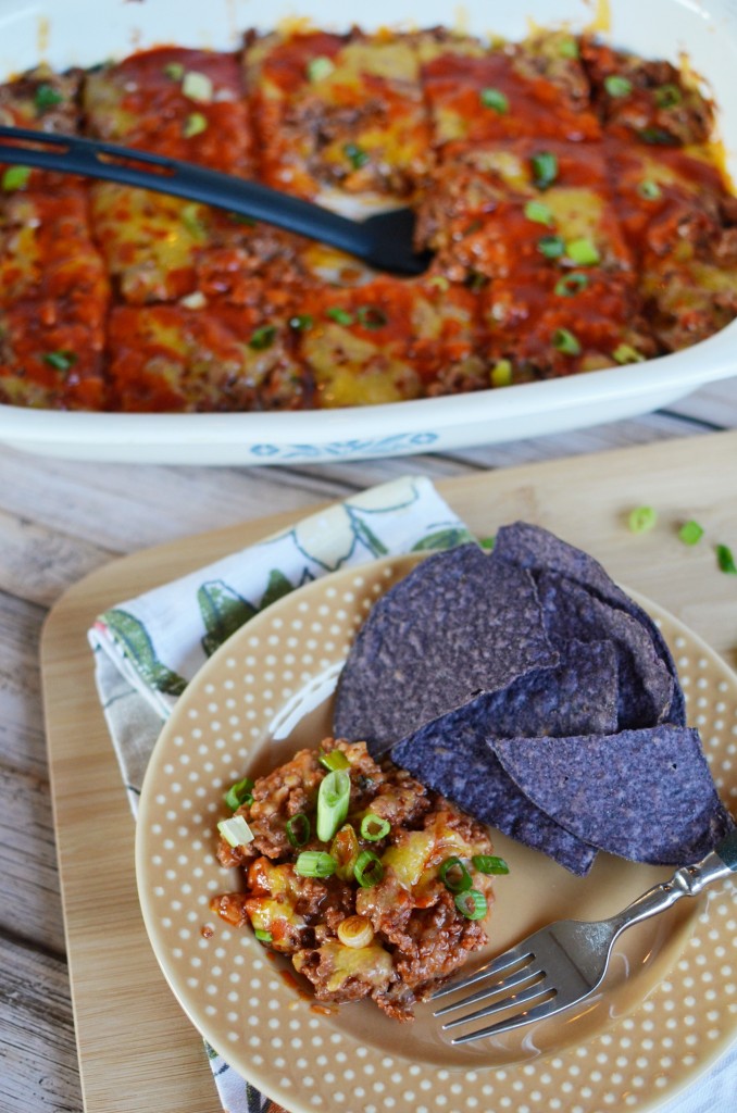 Enchilada Taco Bake #justaddrice [ad]