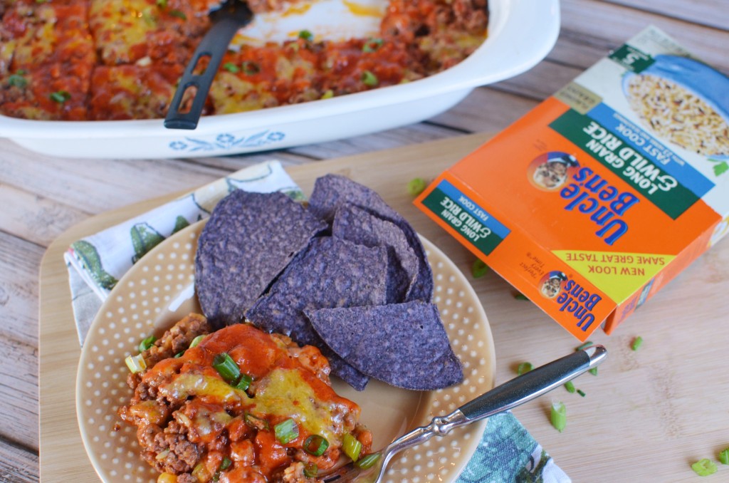 Enchilada Taco Bake #justaddrice [ad]