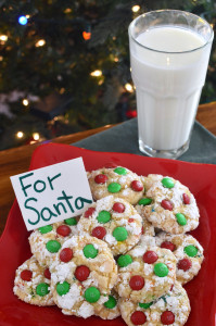 Holiday Snowflake M&M Cookies | The perfect cookie for Santa. #BakeInTheFun AD #recipe