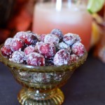 Candied Cranberries | A sparkling addition to your favorite holiday cocktails. #recipe