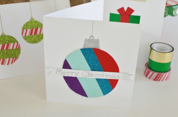 Washi Tape Christmas Cards (4 Easy Ideas) 