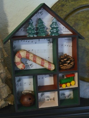 Trim your mantle with great supplies this fun DIY Holiday Shadow Box. AD @orientaltrading