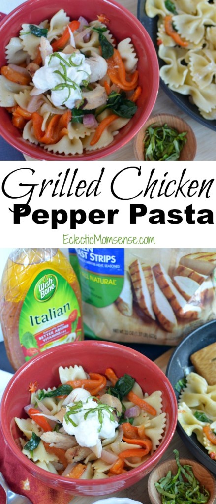 [ad] Grilled Chicken and Pepper Pasta|convenient meal solution to meet your mealtime needs. #recipe #OneBowlWonder