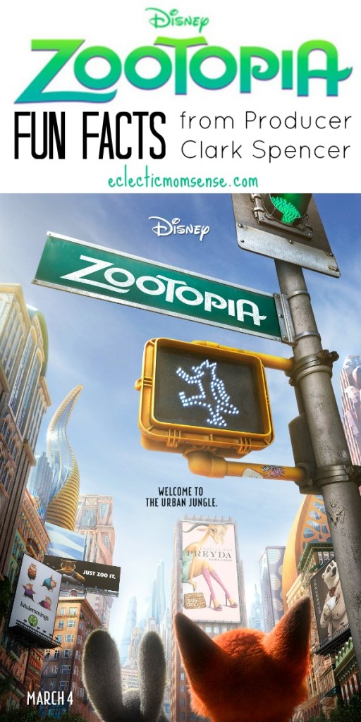 10 ZOOTOPIA fun facts about the newest Disney film straight from Producer Clark Spencer. Learn about the process behind developing this modern metropolis.