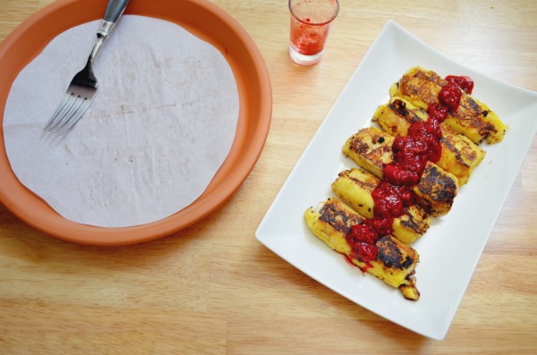Cannoli Stuffed French Toast with Warm Raspberry Compote. #MySignatureDish -ad