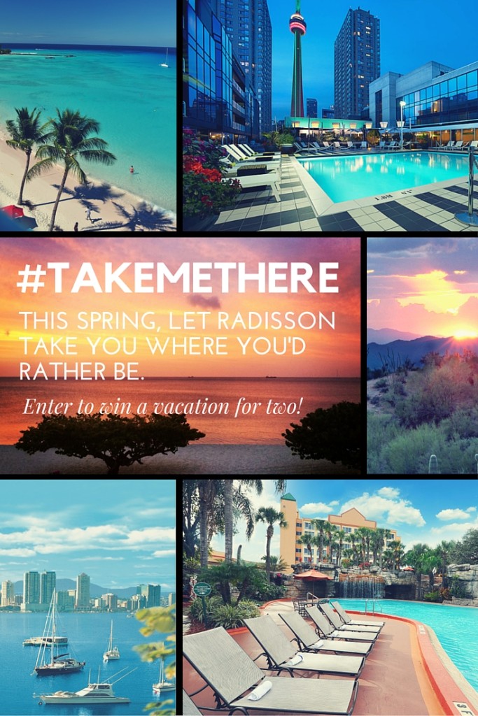 #TakeMeThere Sweepstakes | Enter to win a vacation for two plus other great prizes. | photos courtesy of Raddison