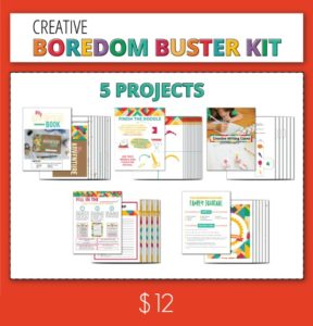 Printable Boredom Buster Activity Sheets | Kick the summer boredom slump with these sets all ready for creativity and adventure.