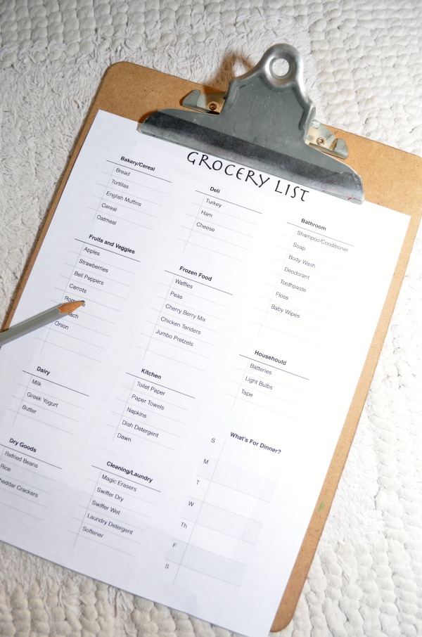 FREE Printable Grocery List. ad @SheSpeaksUp @Walmart #AvoidTheOops