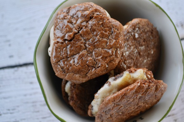 Frozen Chocolate Caramel Cluster Cookie Sandwiches #ad @Walmart #DairyFree4All