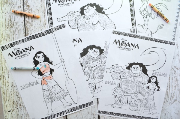 FREE Moana printable coloring sheets and activities. Plus watch a clip of the song "Your Welcome".